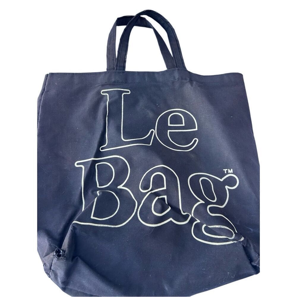 Le Bag tote vintage black (thrashed) peeling/holes/ scuffs Made in Thailand 19"x